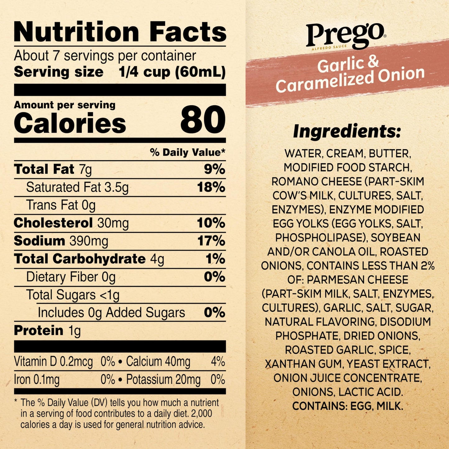 Prego Alfredo Pasta Sauce with Roasted Garlic and Parmesan Cheese, 14.5 oz Jar