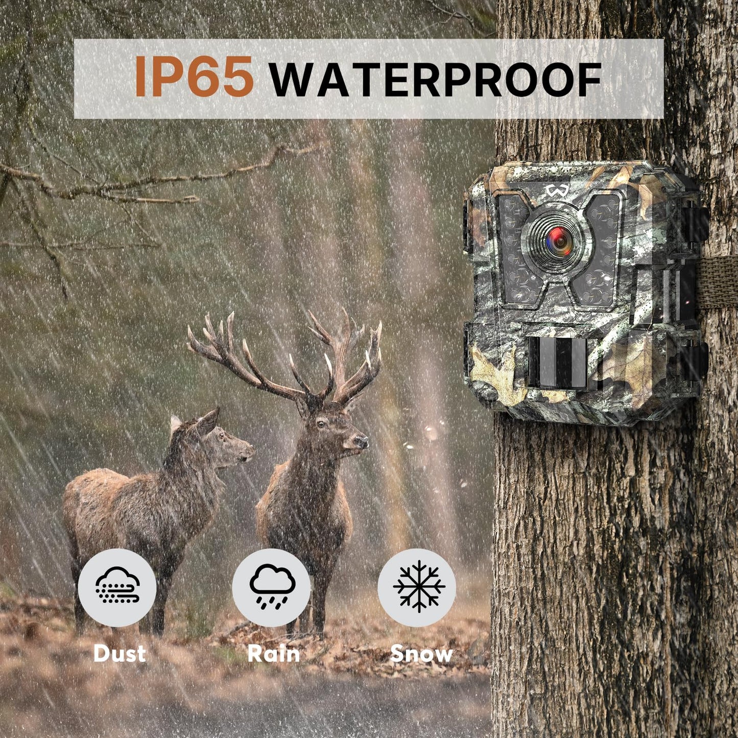 WOSODA Mini Trail Camera 4 Pack 24MP 1080P HD, Game Cam with SD Card, Waterproof Tiny Deer Camera Night Vision Motion Activated with Fast Trigger Time for Outdoor Wildlife Monitoring