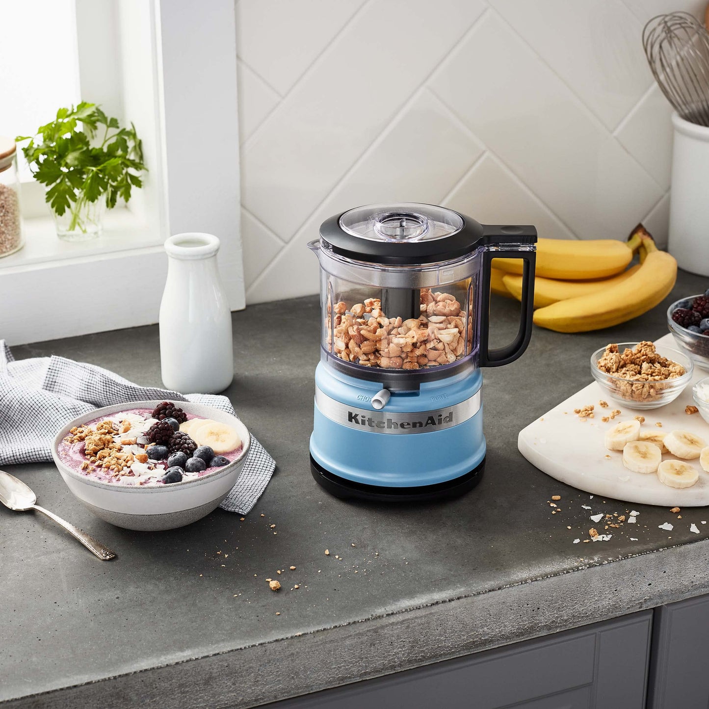 KitchenAid 3.5 Cup Food Chopper KFC3516AQ, Aqua Sky