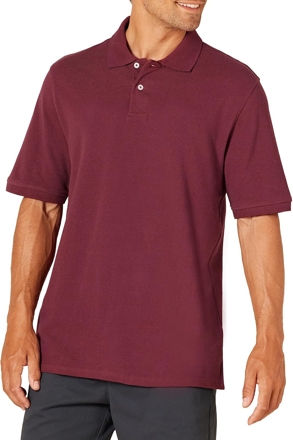Amazon Essentials Men's Regular-Fit Short Sleeve Cotton Pique Polo Shirt (Available in Big & Tall)