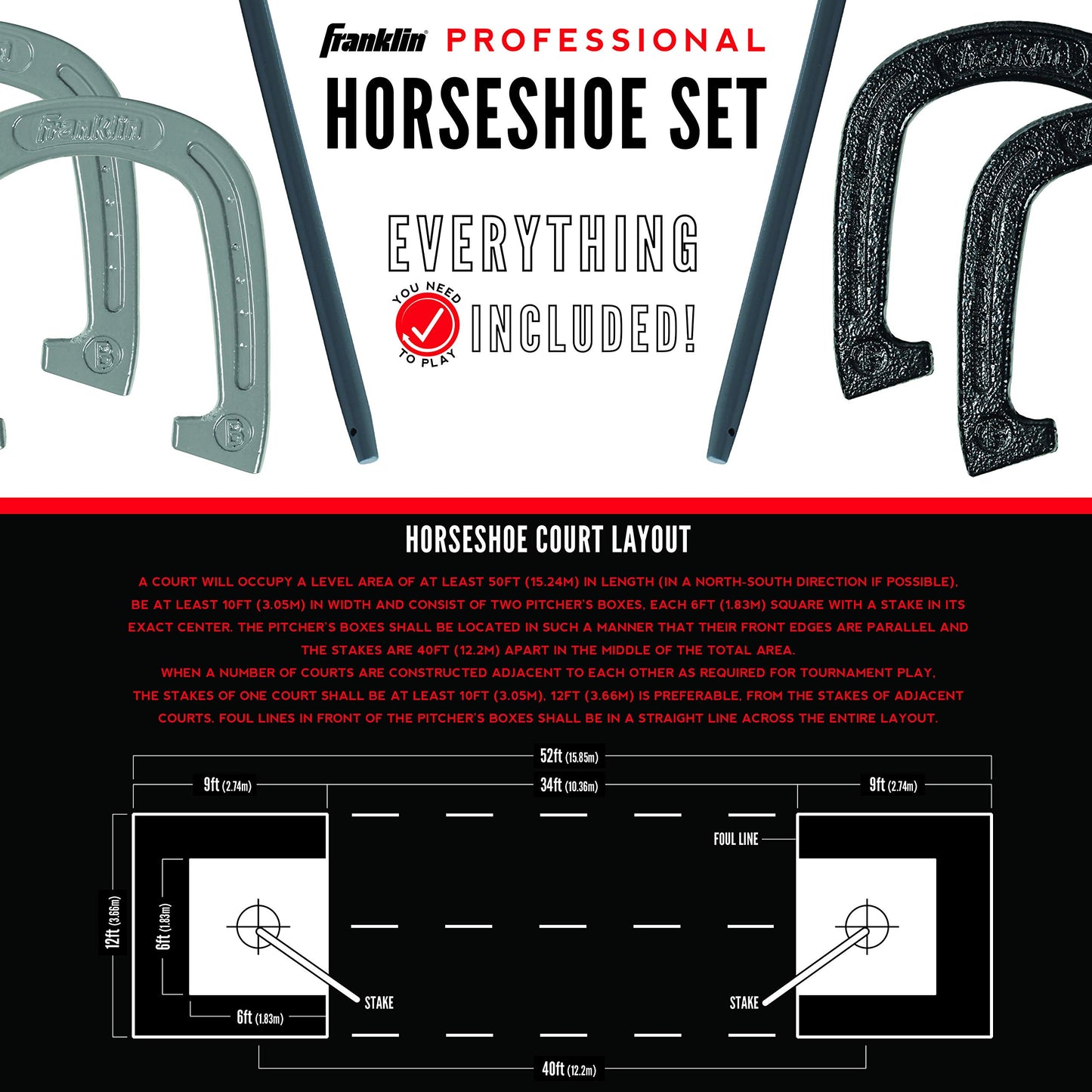 Franklin Sports Professional Horseshoe Set