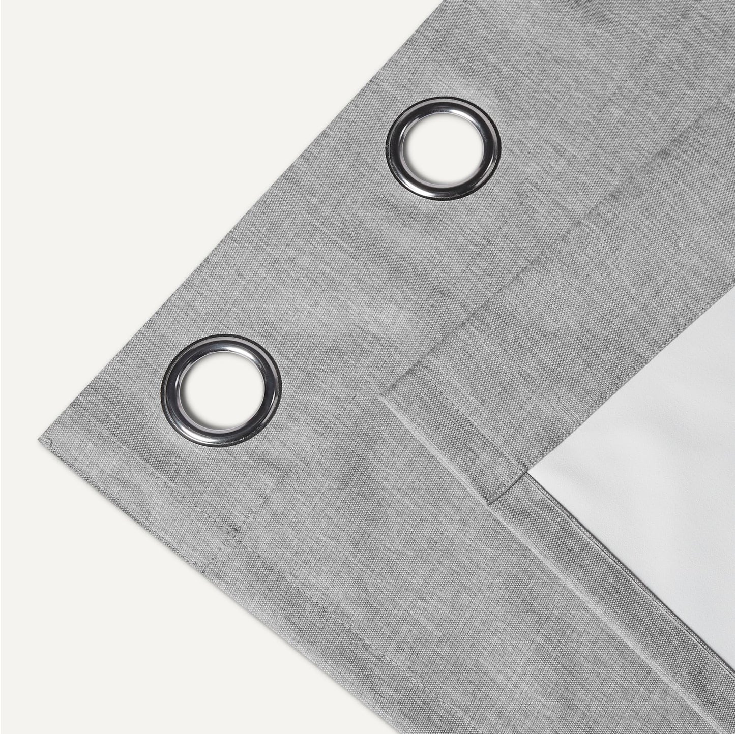 Amazon Basics 100% Blackout Curtains with Grommets, 2 Panels, 52 x 84 Inches, Dark Gray