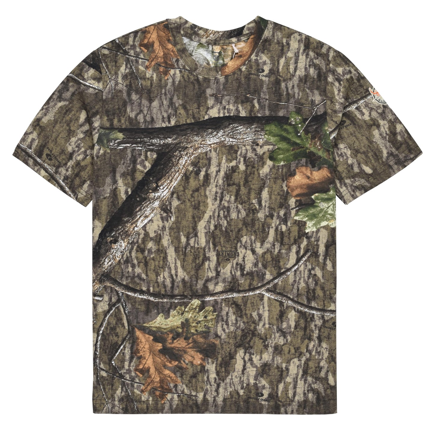 Authentic Realtree and Mossy Oak Camouflage Crewneck Unisex Adult Short Sleeve Tee Shirt