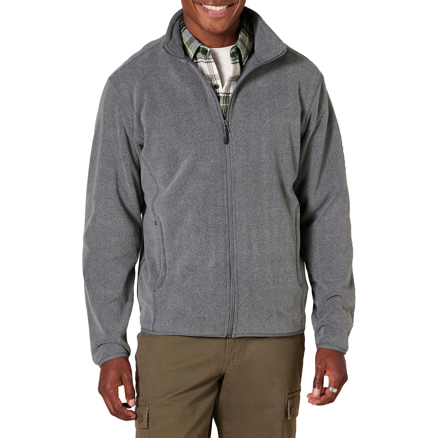 Amazon Essentials Men's Full-Zip Polar Fleece Jacket (Available in Big & Tall)