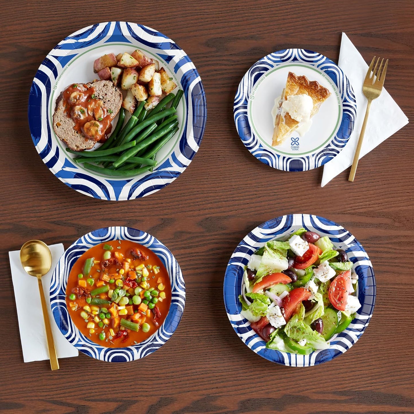 Dixie Ultra, Large Paper Bowls, 20 Oz, 56 Count, Microwave Safe, Compostable, Disposable Bowls Great For Breakfast, Lunch, And Dinner Meals