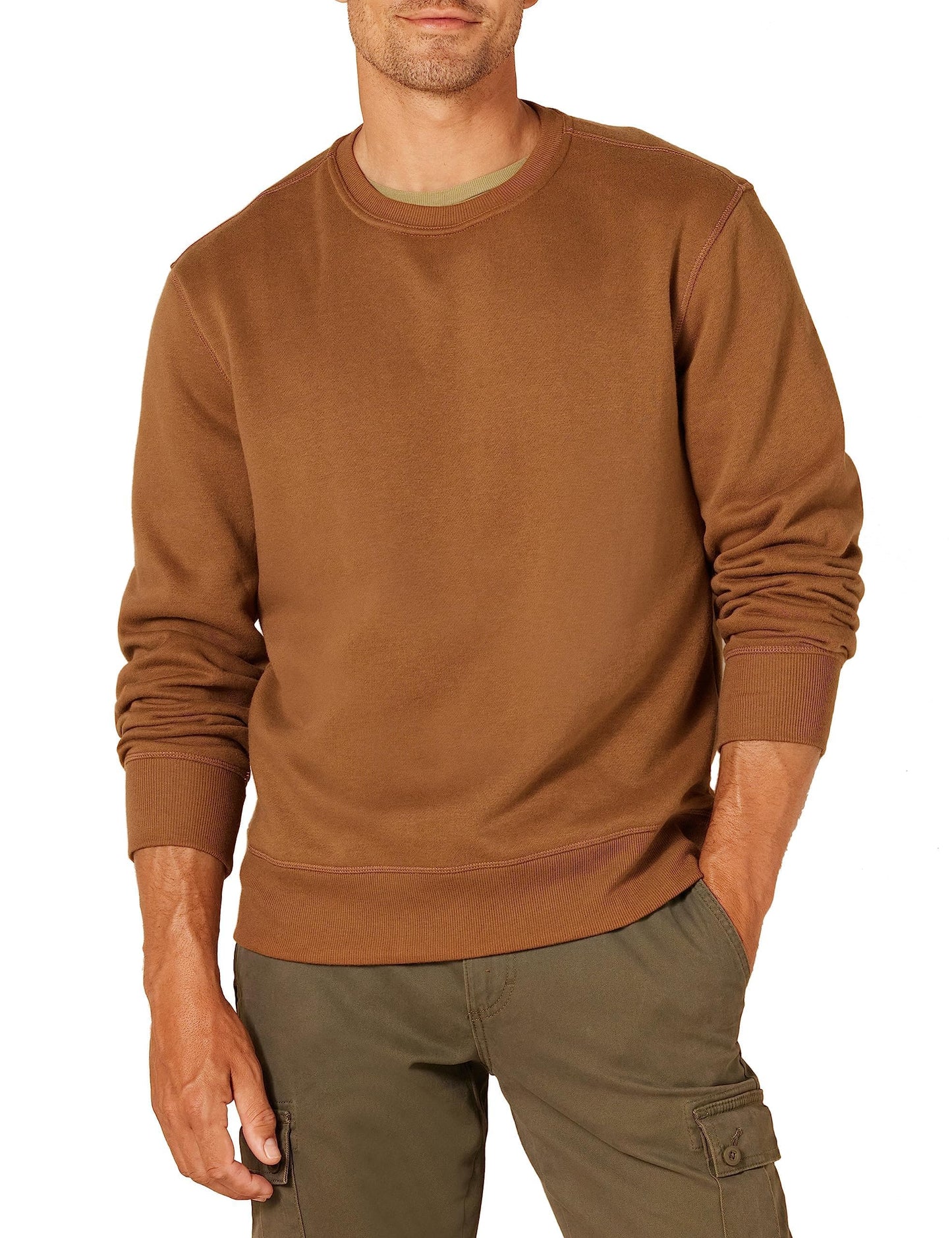 Amazon Essentials Men's Fleece Crewneck Sweatshirt (Available in Big & Tall)