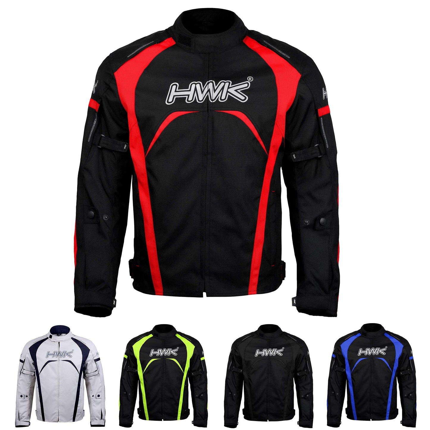 HWK Motorcycle Jacket Men's Riding Textile Racing Motorbike Hi-Vis Biker CE Armored Water Resistant Jackets