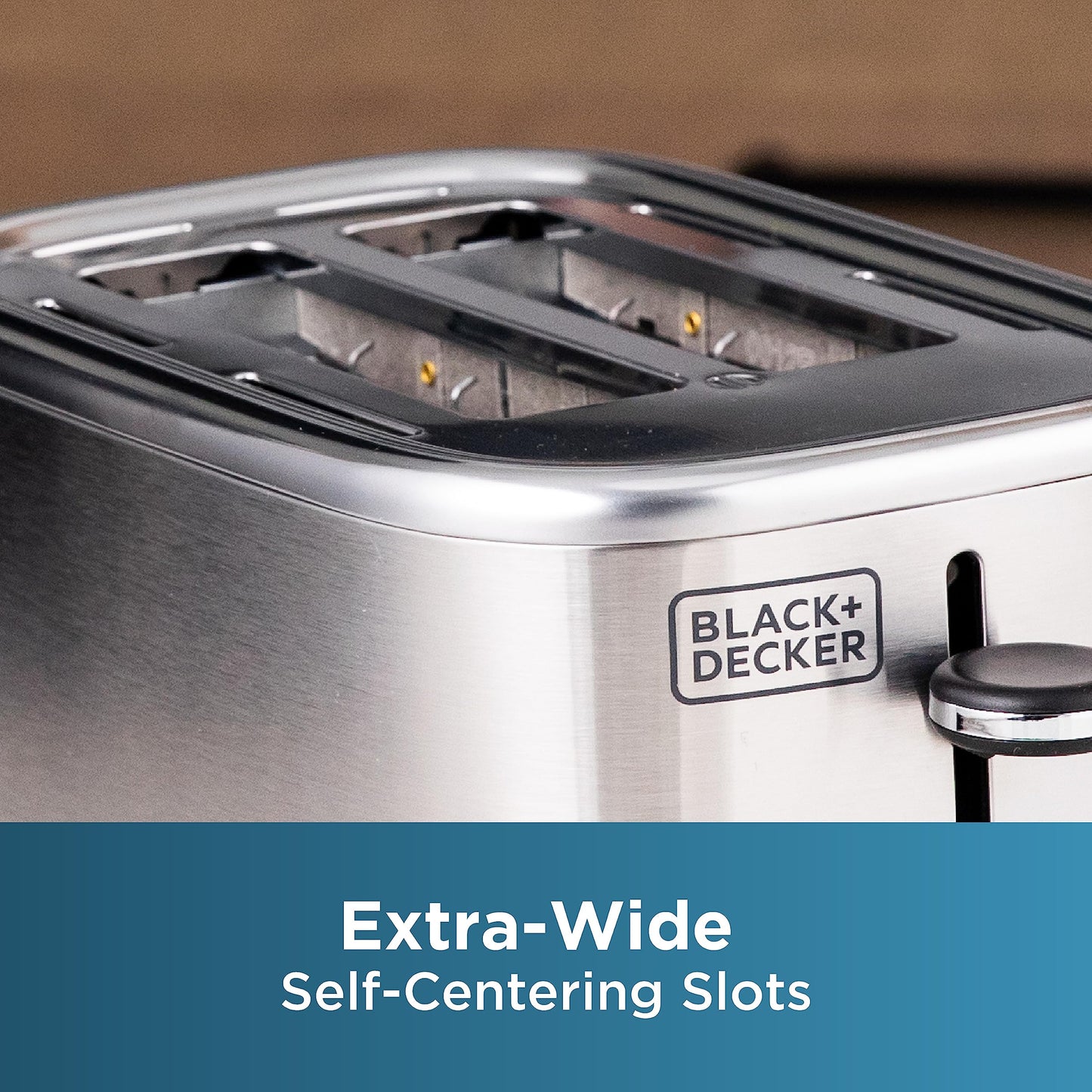 BLACK+DECKER 2-Slice Toaster, T2569B, Extra Wide Slots, 6 Shade Settings, 850 Watts, Crumb Tray, Cancel Button