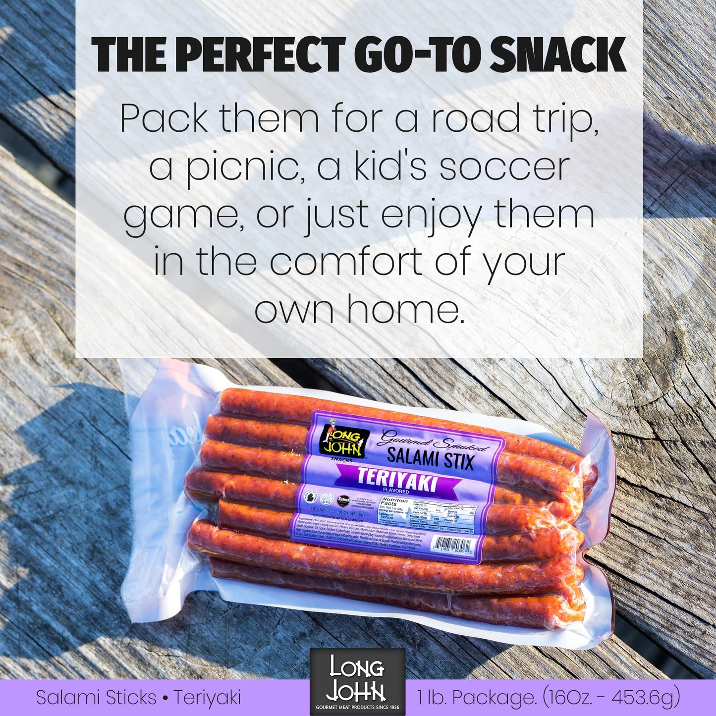 Long John Snacks Italian Style Dried Salami Stix – Premium Italian Blend Hand Crafted Pork & Beef Cuts – Gluten-Free, Bold Flavor & Low Heat – Smoked & Italian-Style Dried to Perfection - 16oz.