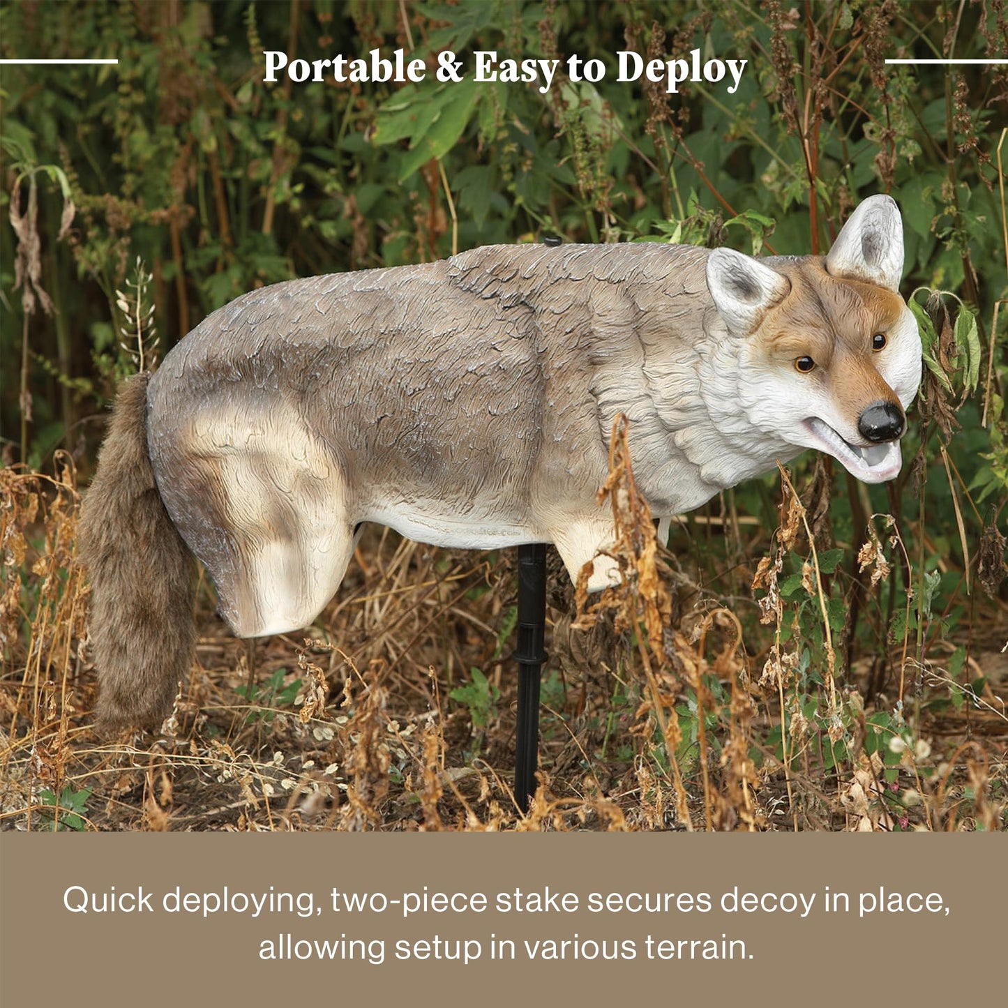 Lucky Duck Yote Coyote Decoy