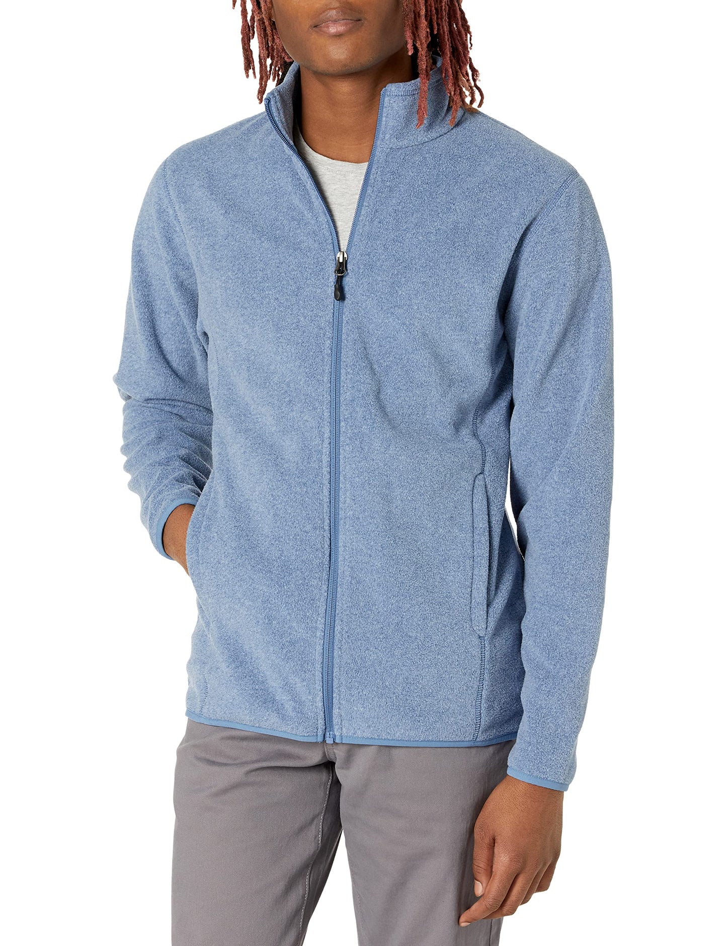Amazon Essentials Men's Full-Zip Polar Fleece Jacket (Available in Big & Tall)