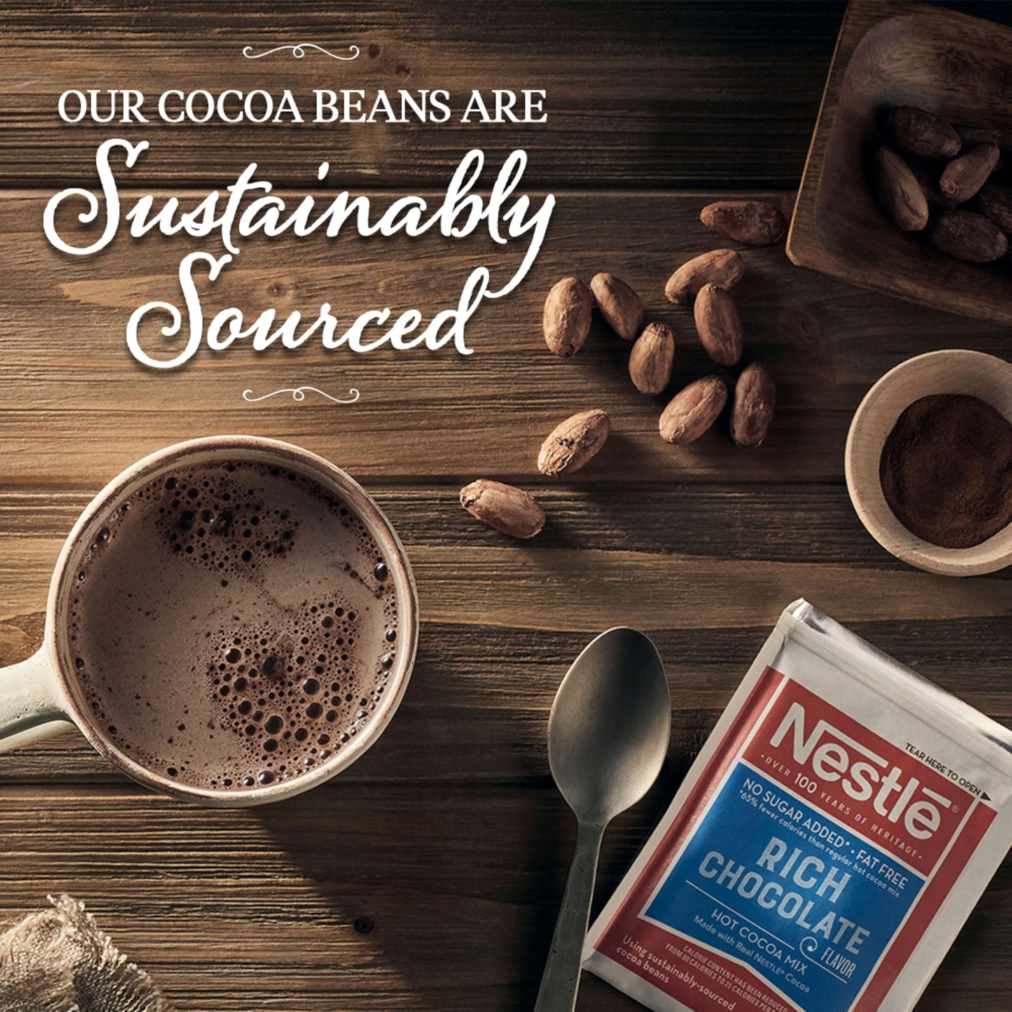 Nestle Hot Chocolate Packets, Hot Cocoa Mix, Rich Chocolate Flavor, Made with Real Cocoa, Bulk Pack, 0.71 oz Packet (50 Count)