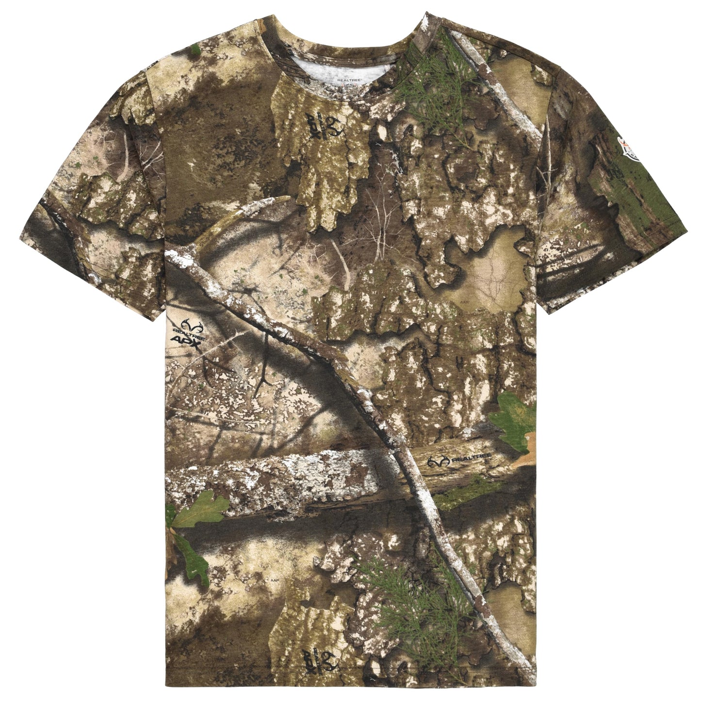 Authentic Realtree and Mossy Oak Camouflage Crewneck Unisex Adult Short Sleeve Tee Shirt