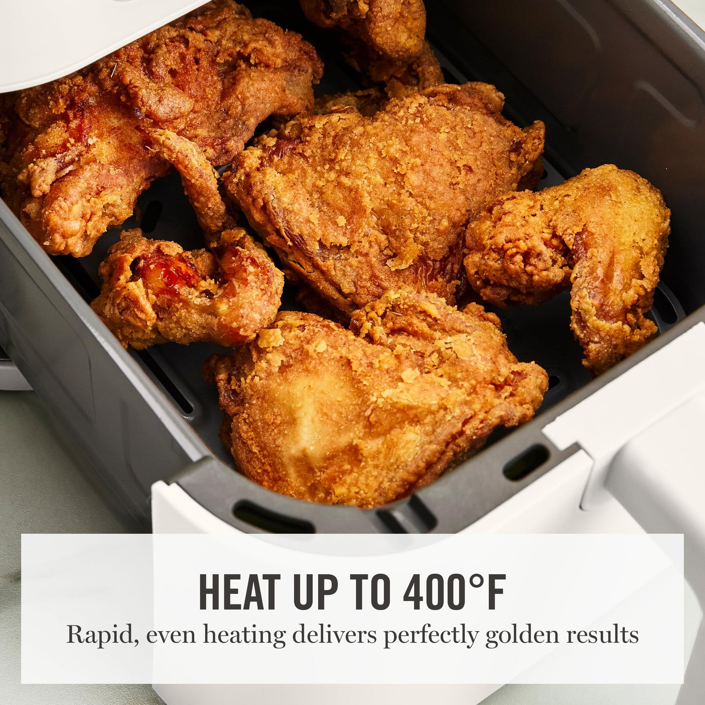 Martha Stewart 6QT Air Fryer, 6-in-1, Bake, Broil, Roast, Air Fry, Dehydrate, Reheat, Ceramic Non-Stick Basket, Crispy Results Fast, 400°F Max Temp, Shake Reminder, Auto Shut-Off, Honeydew Green