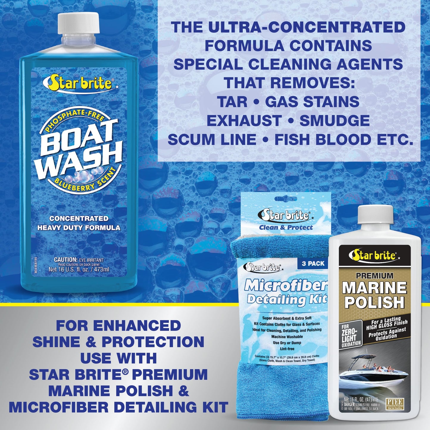 Star brite Concentrated Boat Wash - Biodegradable, Phosphate-Free , 1 Gallon