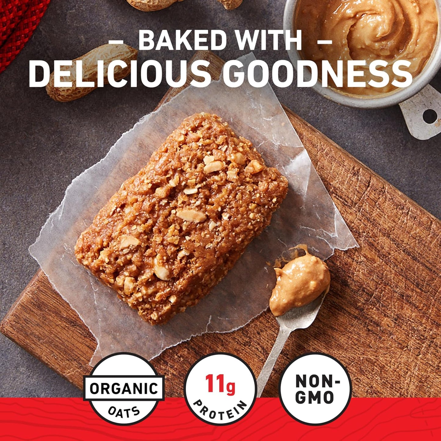 CLIF BAR - Protein Bars - Crunchy Peanut Butter - Made with Organic Oats - Energy Bars - Non-GMO (15 Pack)