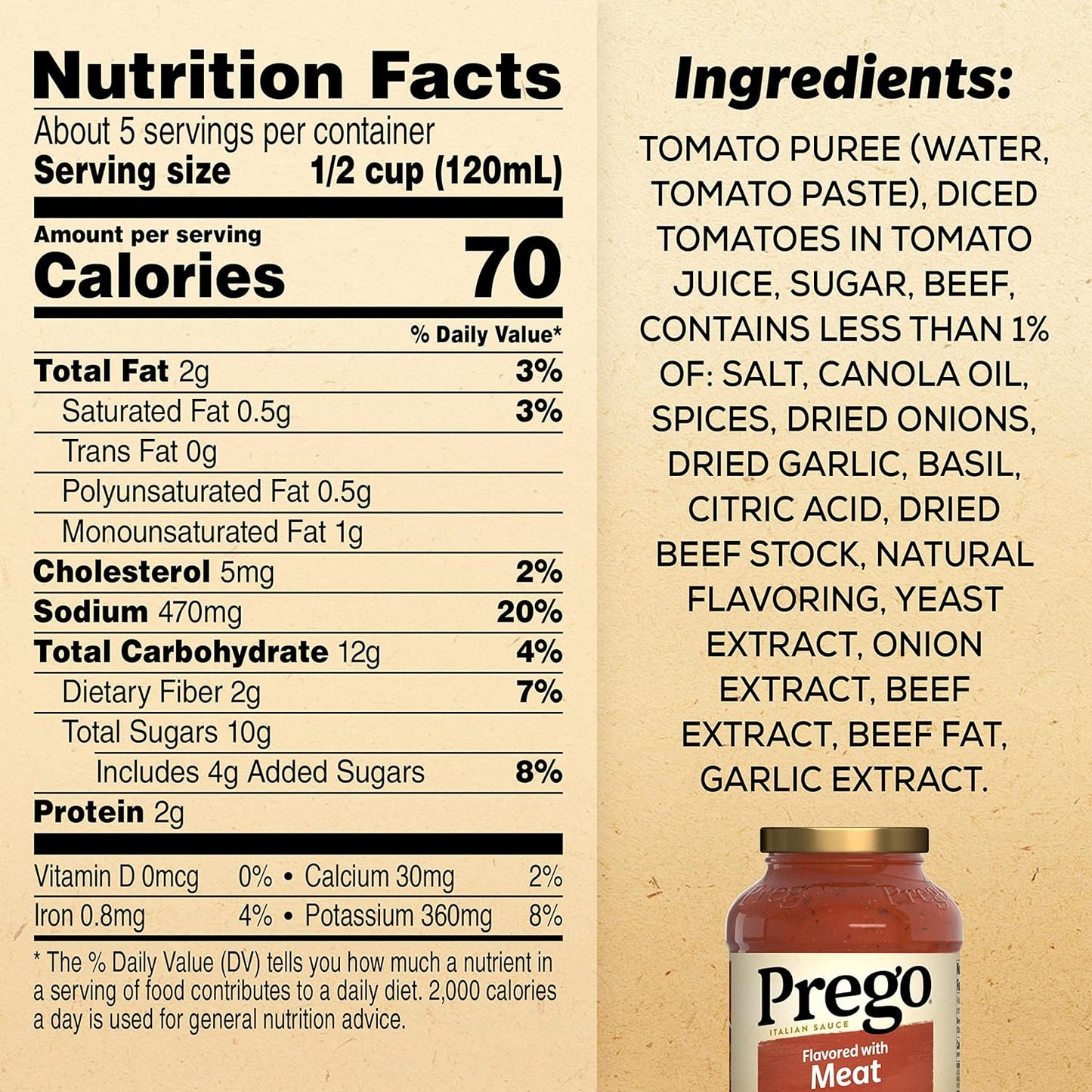 Prego Pasta Sauce, Italian Tomato Sauce with Roasted Garlic & Parmesan Cheese, 24 oz Jar