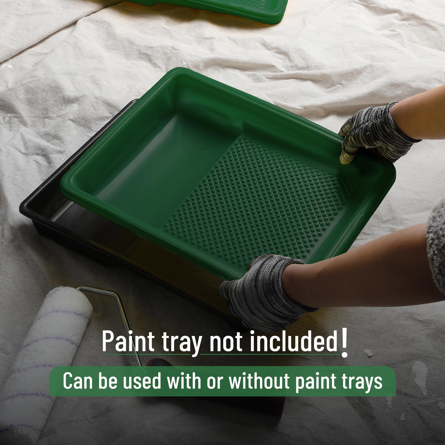 Bates- Paint Tray Liner, 9 Inch, 10 Pack, Paint Roller Tray, Disposable Plastic Paint Trays, Paint Pans Trays, Paint Supplies for House Painting, Roller Tray