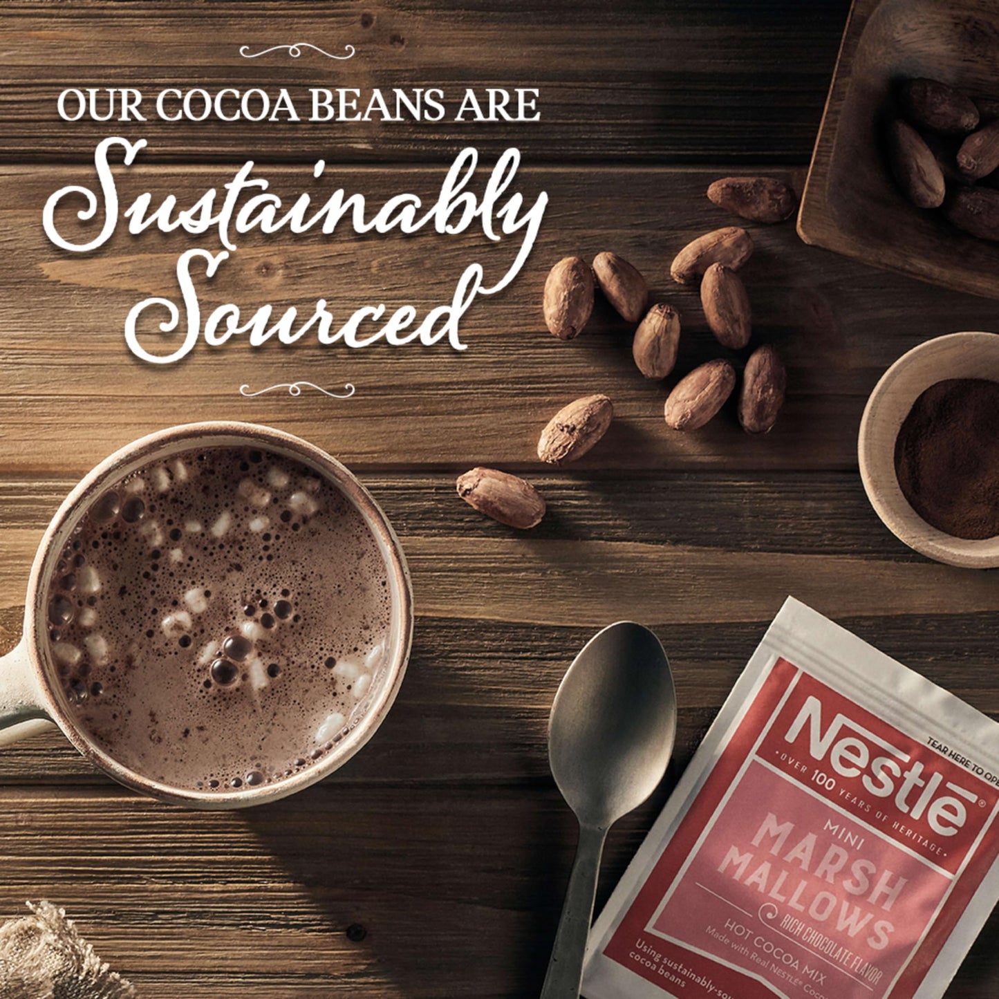 Nestle Hot Chocolate Packets, Hot Cocoa Mix, Rich Chocolate Flavor, Made with Real Cocoa, Bulk Pack, 0.71 oz Packet (50 Count)