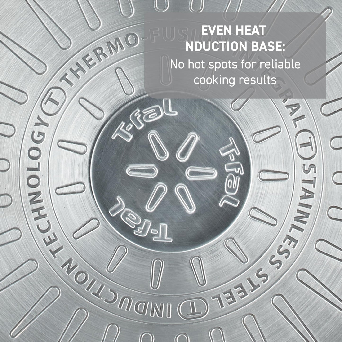 T-fal Stainless Steel Cookware Set, 11 Piece, Induction Cookware, Oven Safe to 500°F, Kitchen Cooking Set w/Fry Pans, Pots and Pans, Dutch Oven, Saucepans, Kitchen Essentials, Silver