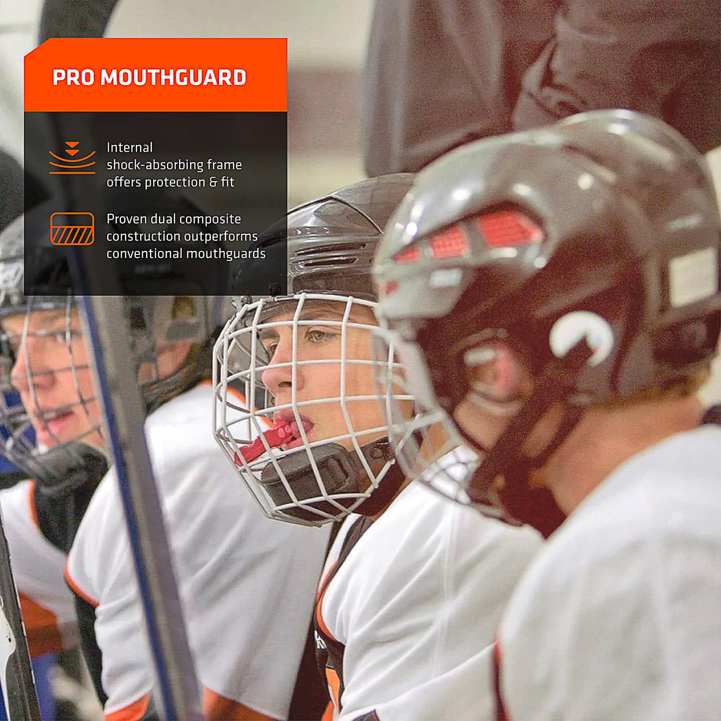 Shock Doctor Mouth Guard - Shock Absorbing Custom Fit Mouth Guard for Sports, Hockey, Football, Baseball, More, Adult & Youth Sizes
