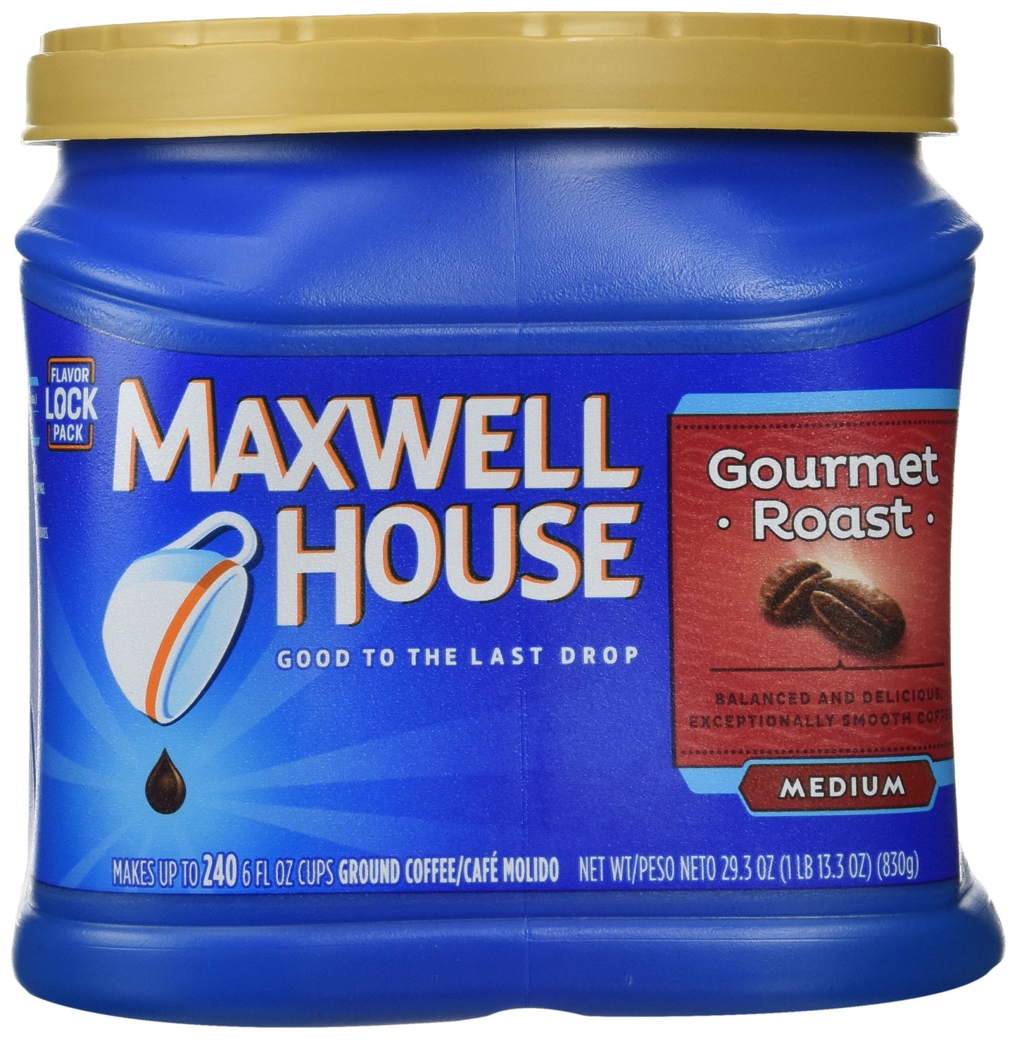 Maxwell House Breakfast Blend Mild Roast Ground Coffee, 38.8 oz Canister