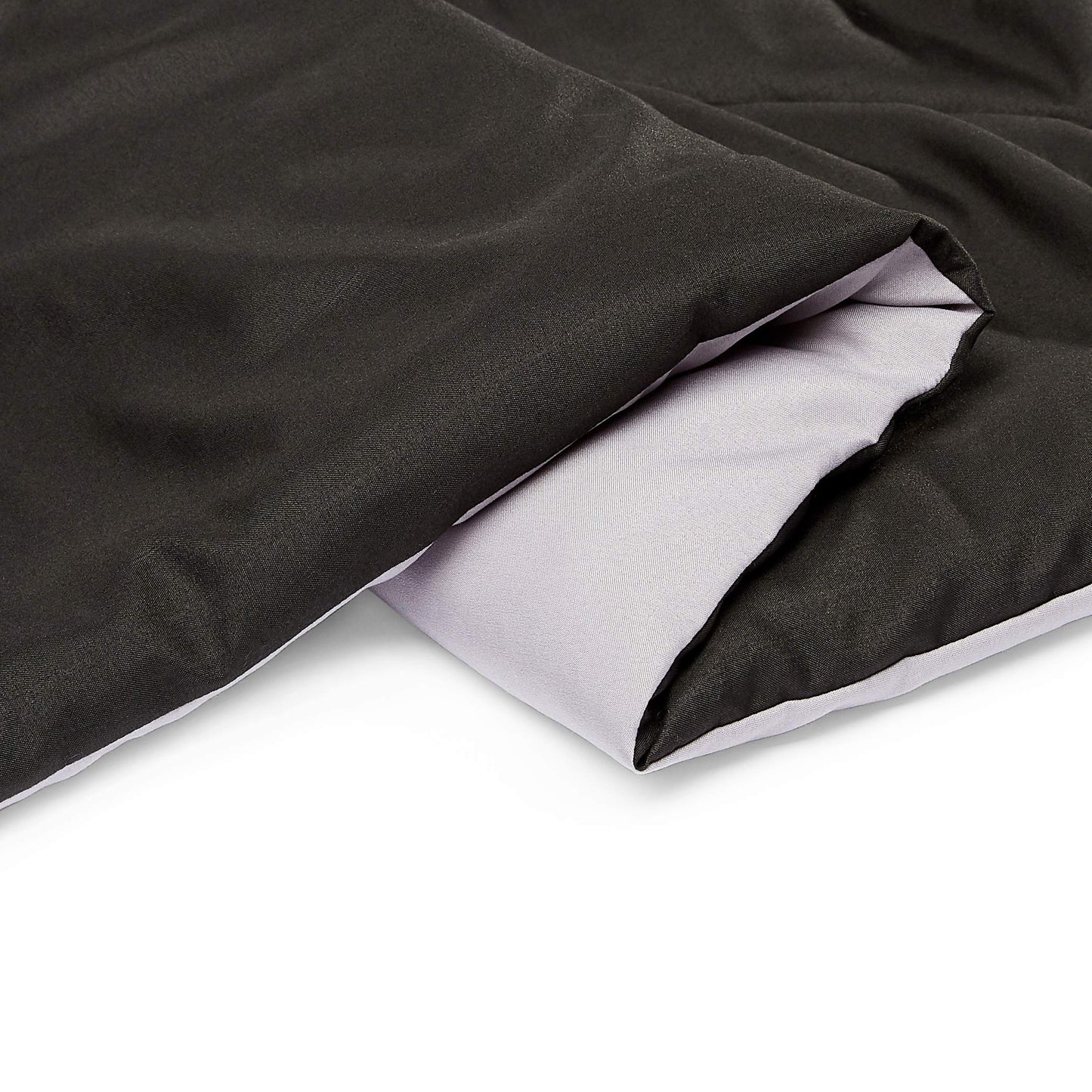 Amazon Basics Comforter Blanket, Reversible, Lightweight Microfiber, Machine Washable, All Season, Full/Queen, Black/Grey