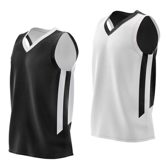 Liberty Imports Reversible Men's Mesh Athletic Basketball Jersey Single for Team Scrimmage (Black/White, XX-Large)