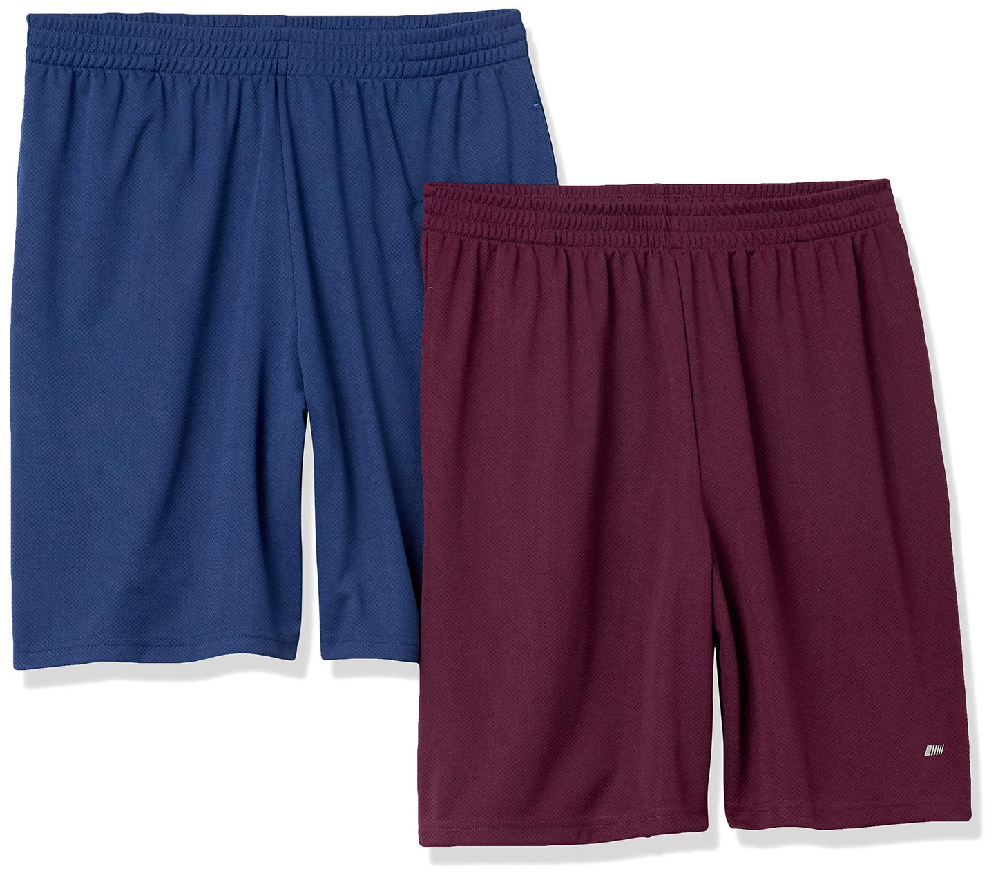 Amazon Essentials Men's Athletic Basketball Gym,Performance Tech Loose-Fit Training Shorts, Pack of 2