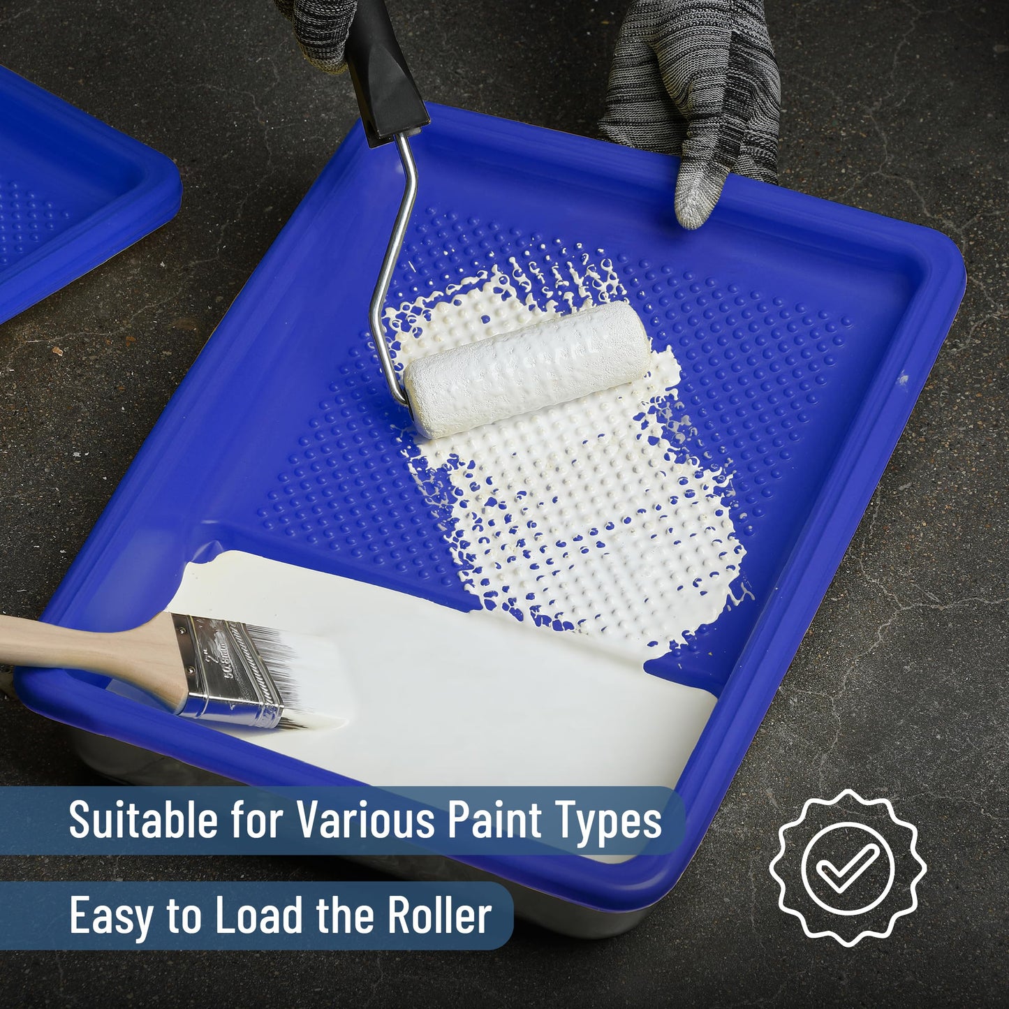 Bates- Paint Tray Liner, 9 Inch, 10 Pack, Paint Roller Tray, Disposable Plastic Paint Trays, Paint Pans Trays, Paint Supplies for House Painting, Roller Tray