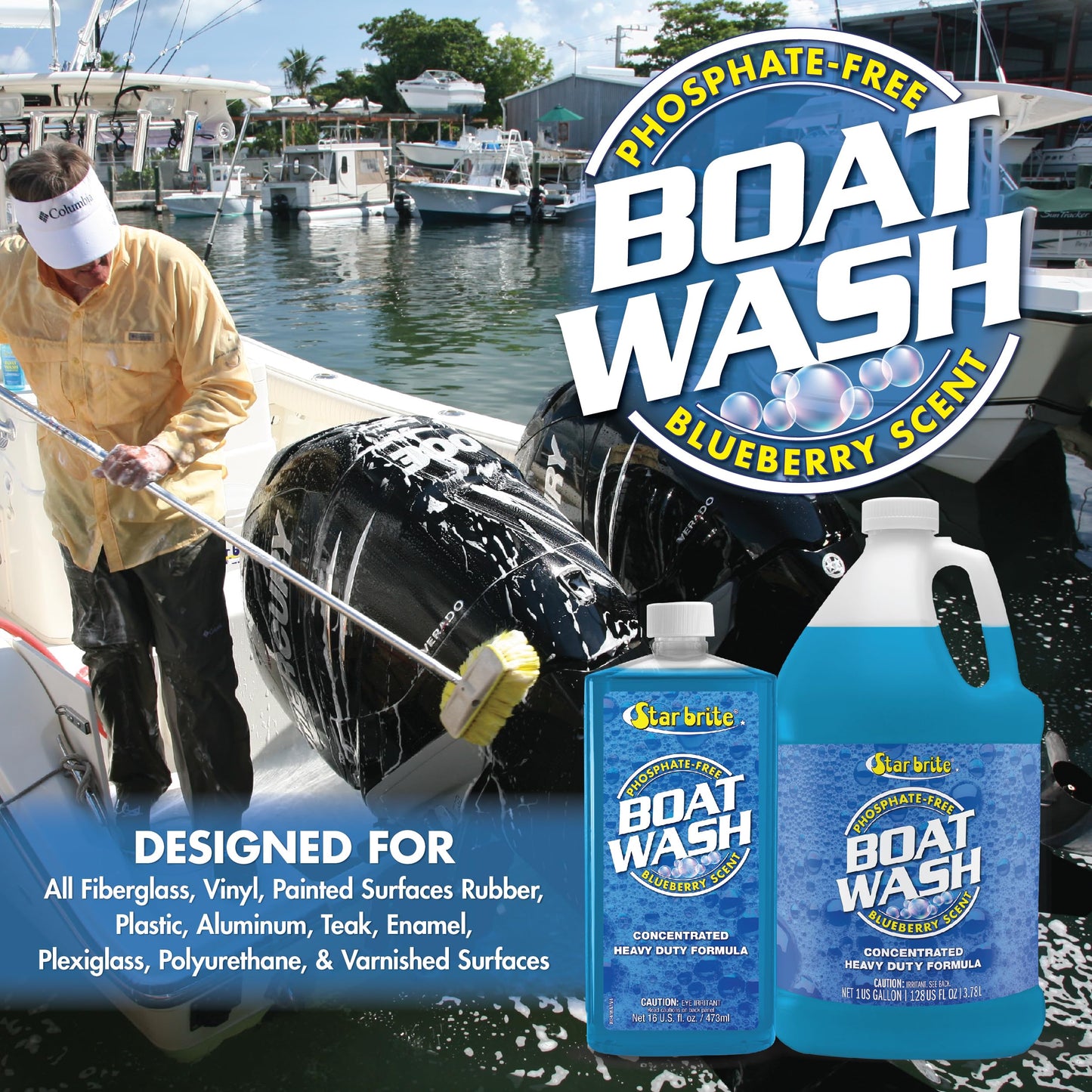 Star brite Concentrated Boat Wash - Biodegradable, Phosphate-Free , 1 Gallon