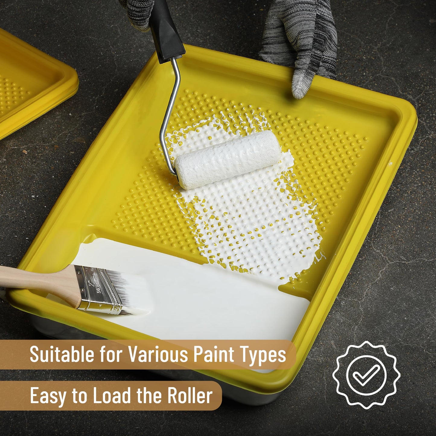 Bates- Paint Tray Liner, 9 Inch, 10 Pack, Paint Roller Tray, Disposable Plastic Paint Trays, Paint Pans Trays, Paint Supplies for House Painting, Roller Tray