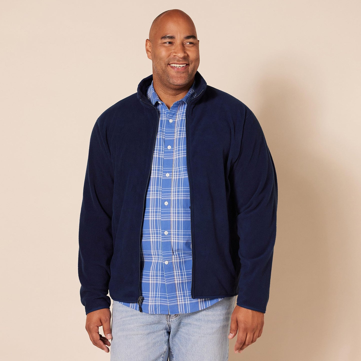 Amazon Essentials Men's Full-Zip Polar Fleece Jacket (Available in Big & Tall)