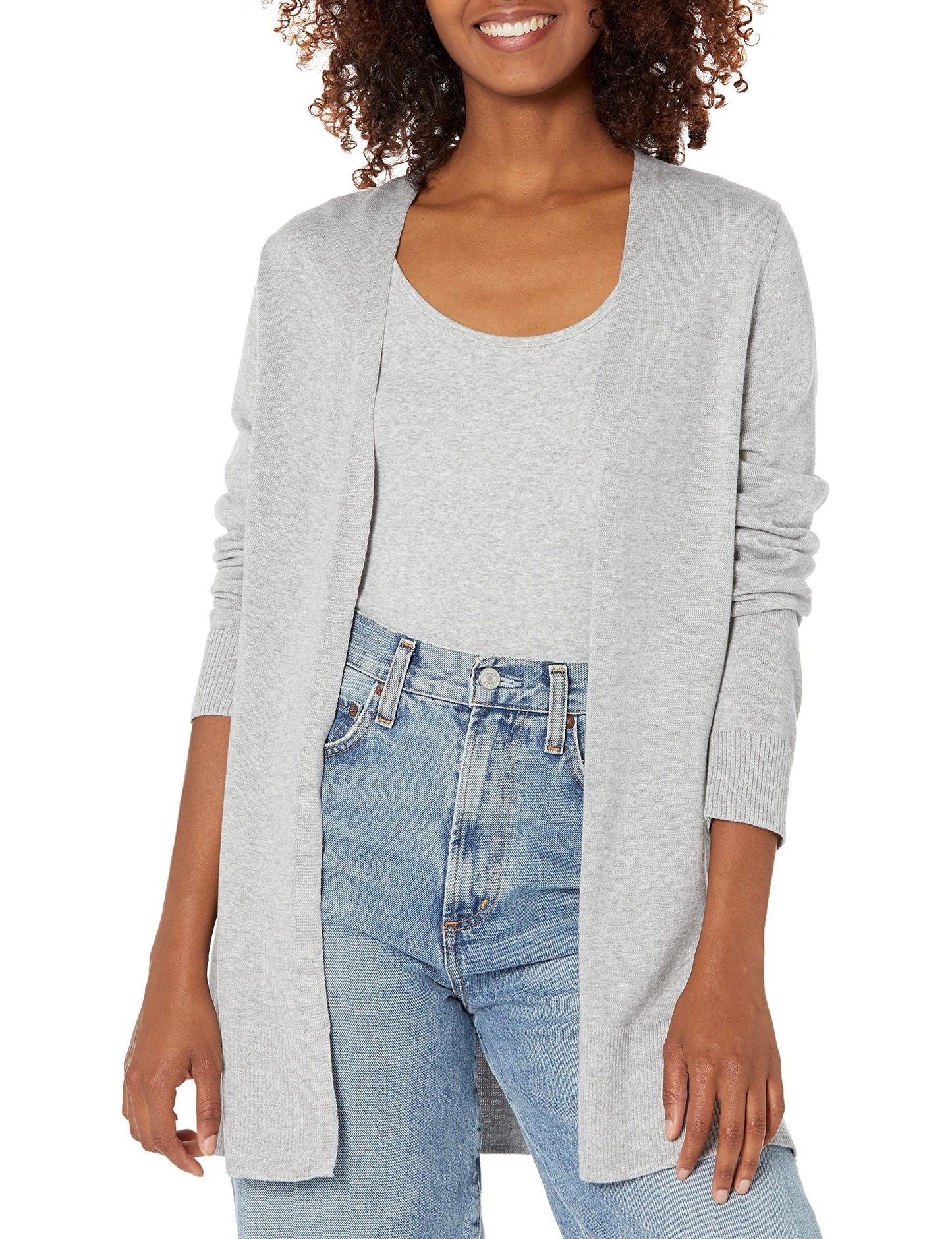 Amazon Essentials Women's Lightweight Long Sleeve Open-Front Cardigan Sweater (Available in Plus Size)