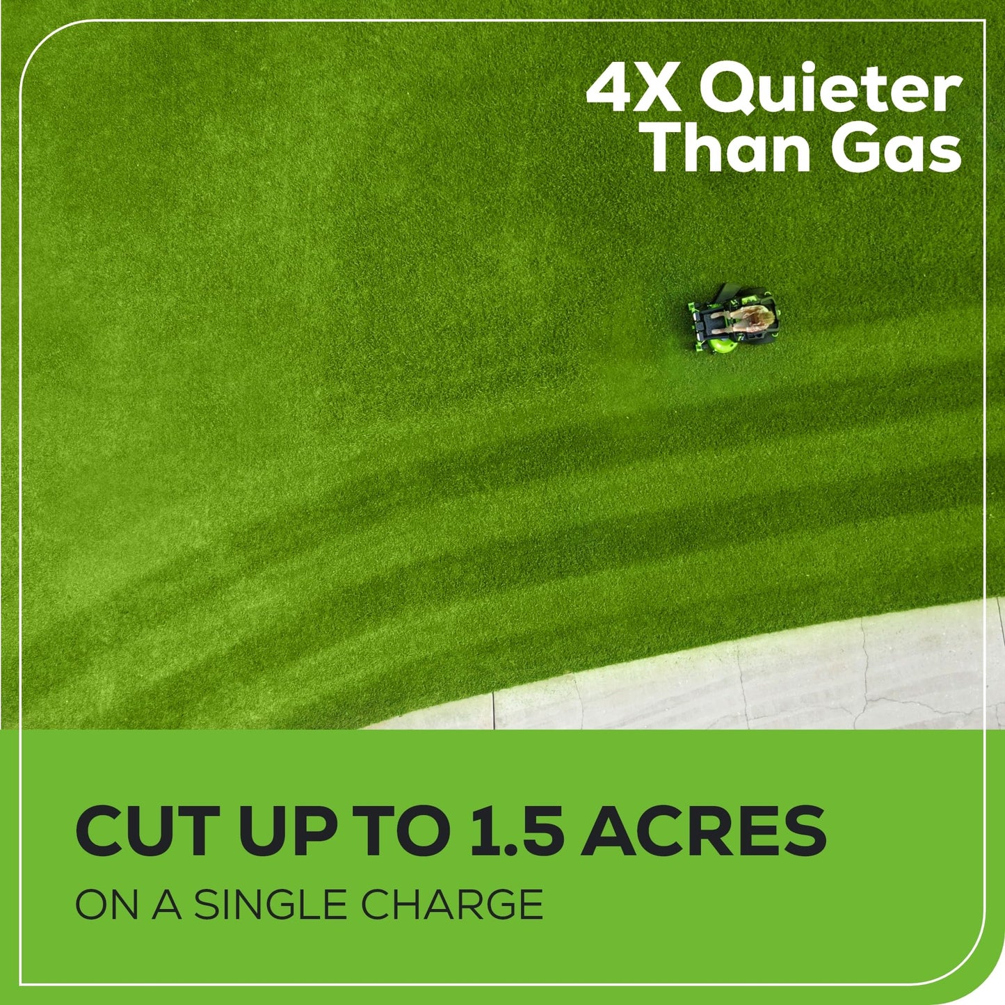 Greenworks 60V 21” Cordless (Push) Lawn Mower (LED Lights + Aluminum Handles), 5.0Ah Battery and Rapid Charger