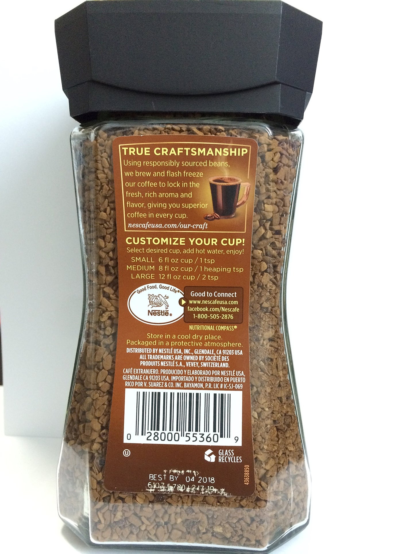 NESCAFÉ Taster's Choice Instant Coffee Light Medium Roast, House Blend, 2 Jars (7 Oz Each)