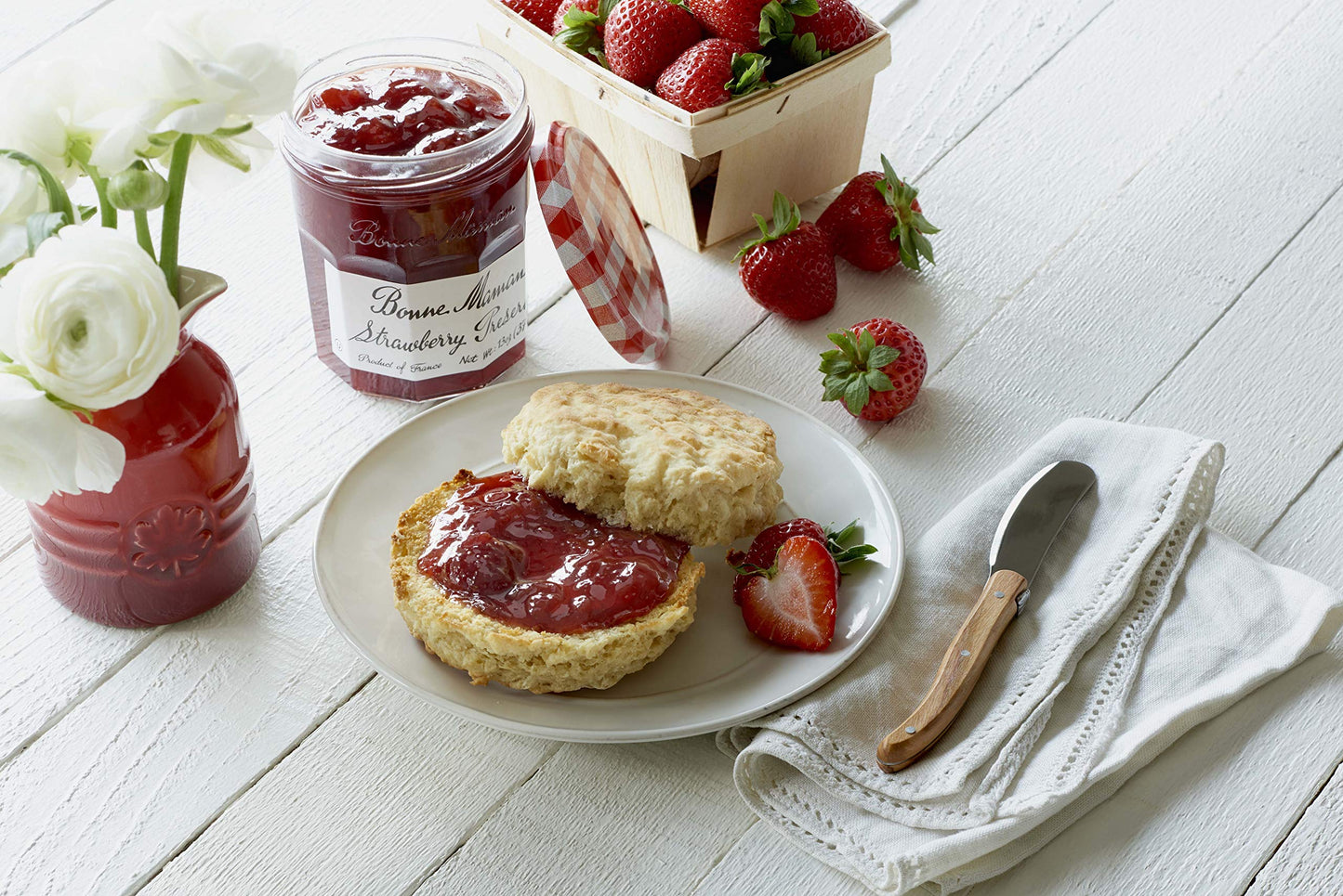 Bonne Maman Preserves, Variety Pack (Strawberry, Raspberry, Wild Blueberry, Cherry), 13 Ounce Jars (Pack of 4)