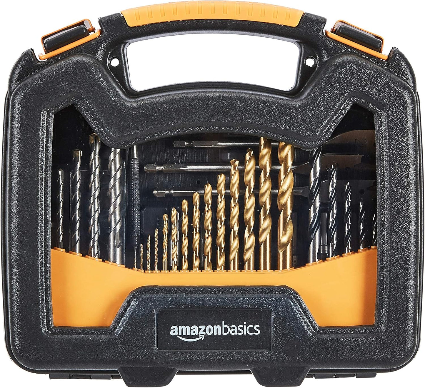 Amazon Basics Drill & Driver Multi Bit Set, Alloy Steel Drill Bits for Metal, Wood, Plastic, Masonry, with Storage Case, 100-Piece