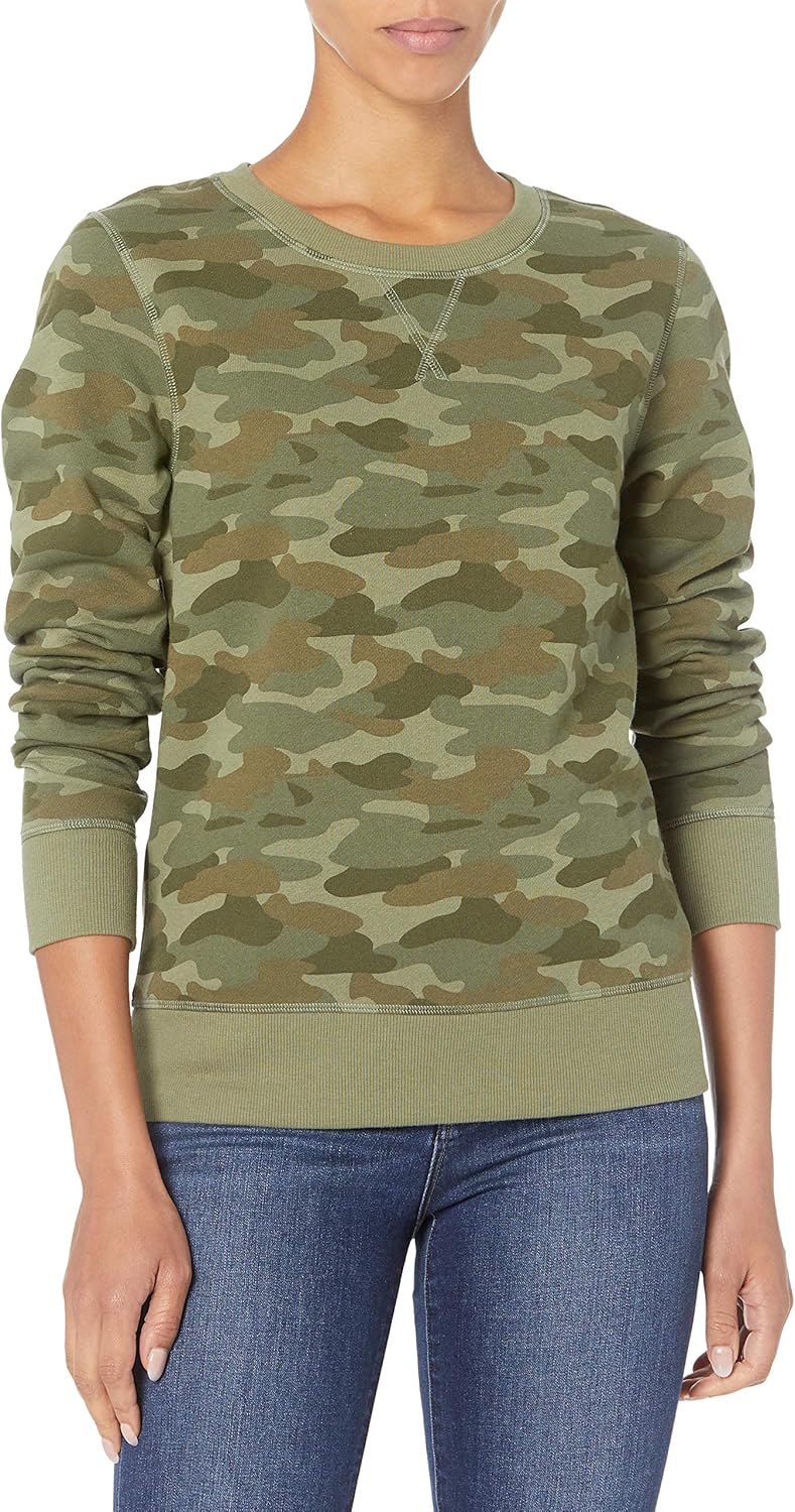 Amazon Essentials Women's Fleece Crewneck Long Sleeve Pullover Sweatshirt (Available in Plus Size)