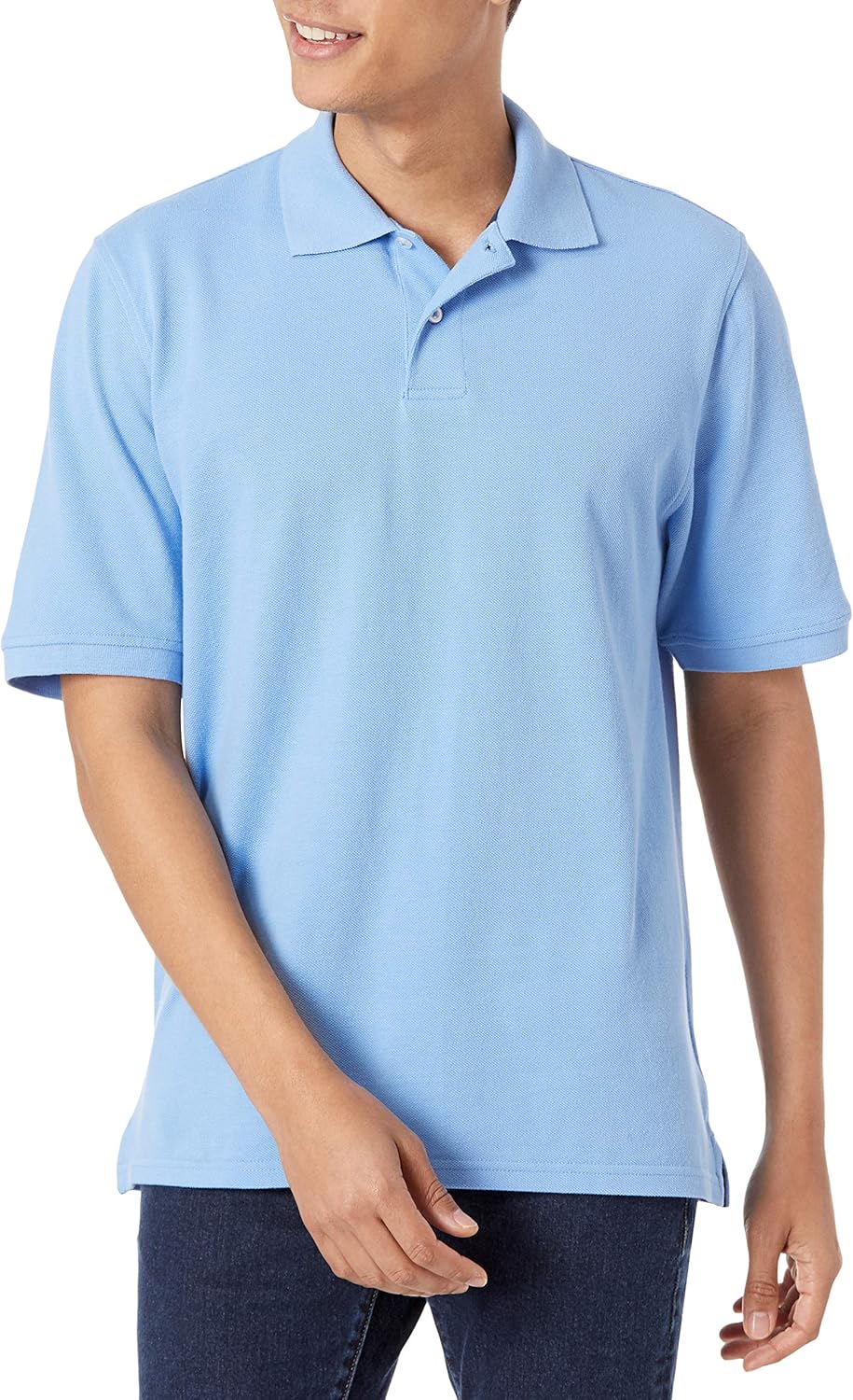 Amazon Essentials Men's Regular-Fit Short Sleeve Cotton Pique Polo Shirt (Available in Big & Tall)