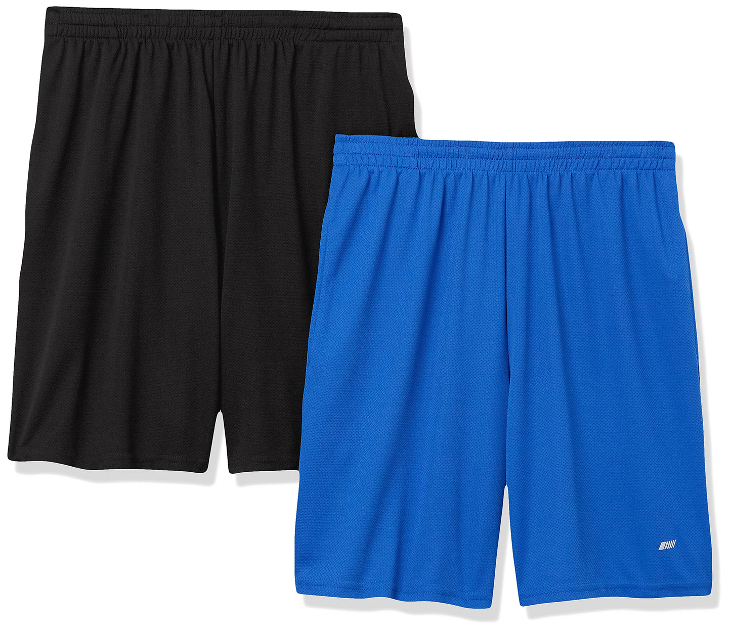 Amazon Essentials Men's Athletic Basketball Gym,Performance Tech Loose-Fit Training Shorts, Pack of 2