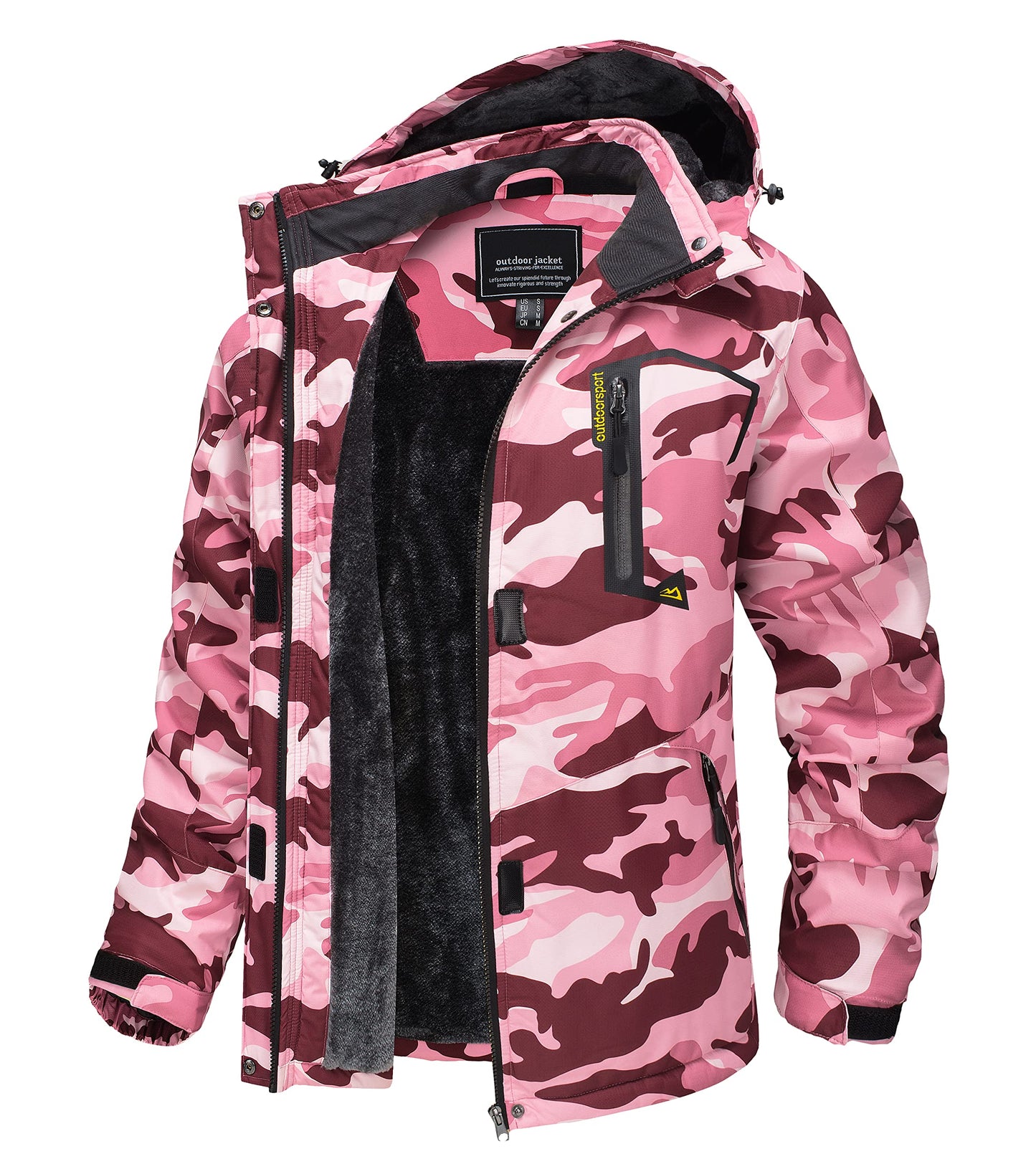 TACVASEN Women's Winter Jacket Waterproof Ski Jacket Hooded Fleece Lined Warm Snow Coat Mountain Windproof Rain Windbreaker