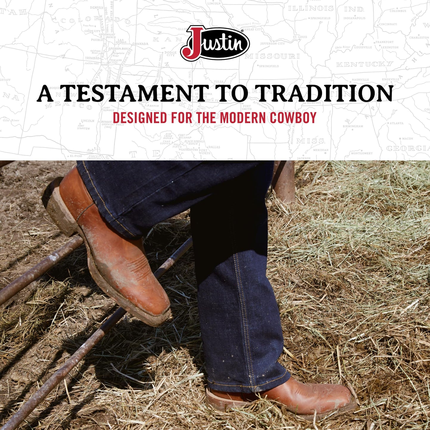 Justin Caddo 11" Western Boots for Men - Durable Premium Full-Grain Leather Square Toe Cowboy Boots Built with Full Double-Stitch Welt Construction