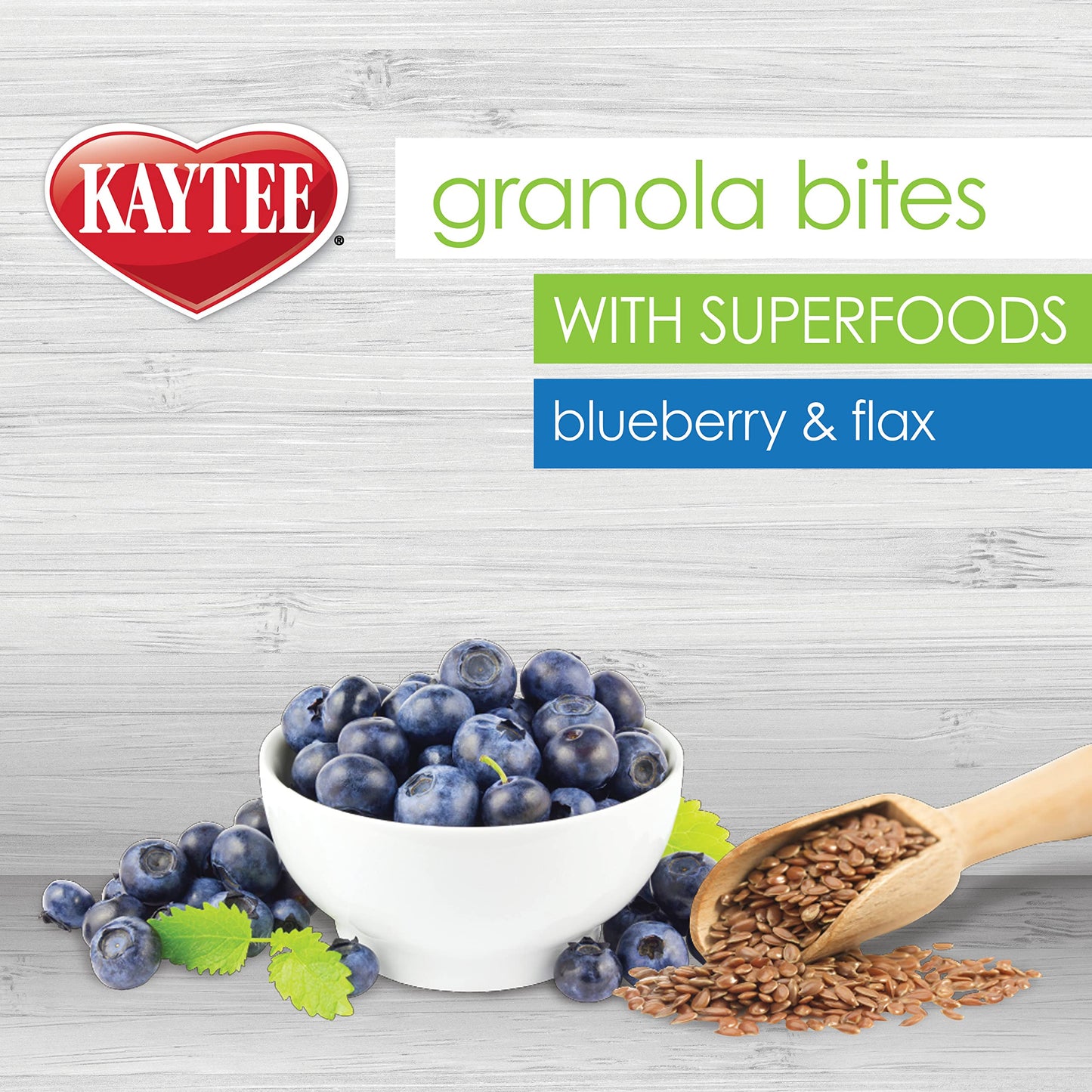 Kaytee Granola Bites with Super Foods Spinach and Kale for Pet Birds, Conure, Cockatiel, Lovebird, Parakeet, Amazon, African Grey, Ecletus, Pionus, Cockatoos and Macaws, 4.50 Ounce (Pack of 1)