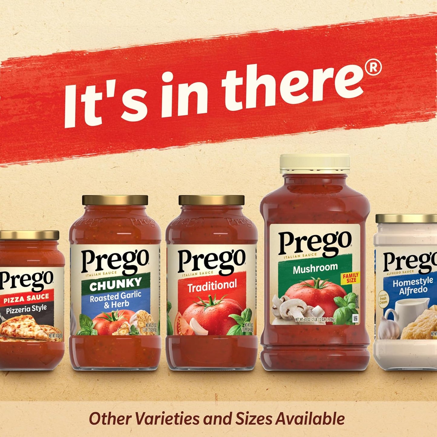 Prego Pasta Sauce, Italian Tomato Sauce with Roasted Garlic & Parmesan Cheese, 24 oz Jar