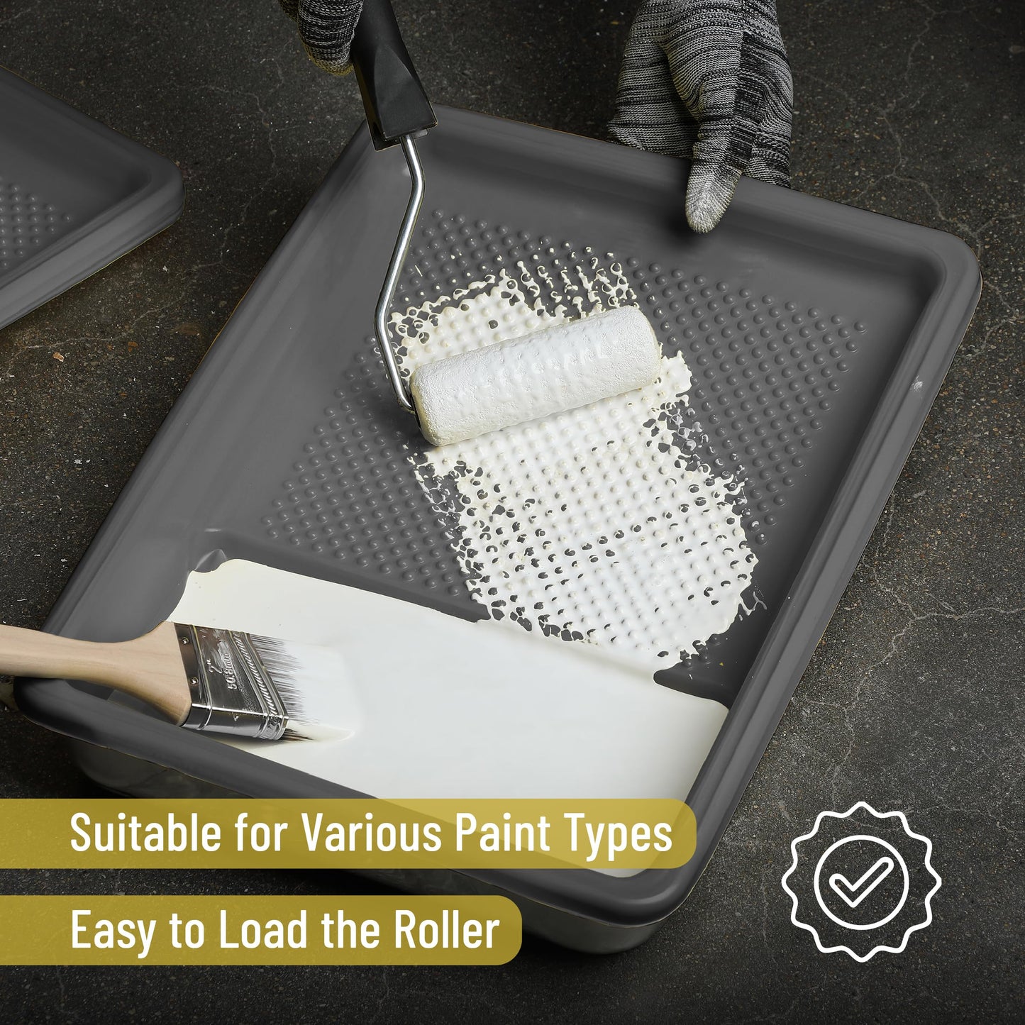 Bates- Paint Tray Liner, 9 Inch, 10 Pack, Paint Roller Tray, Disposable Plastic Paint Trays, Paint Pans Trays, Paint Supplies for House Painting, Roller Tray