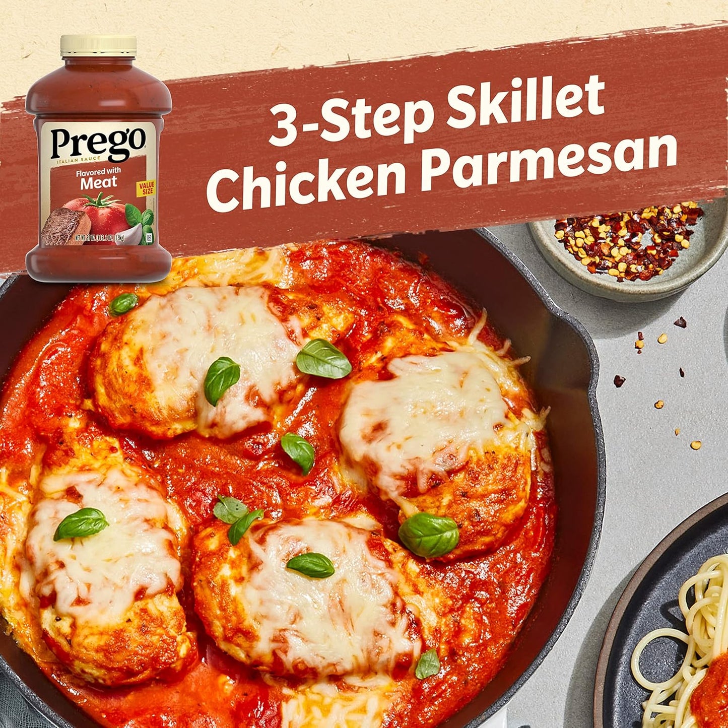 Prego Pasta Sauce, Italian Tomato Sauce with Roasted Garlic & Parmesan Cheese, 24 oz Jar