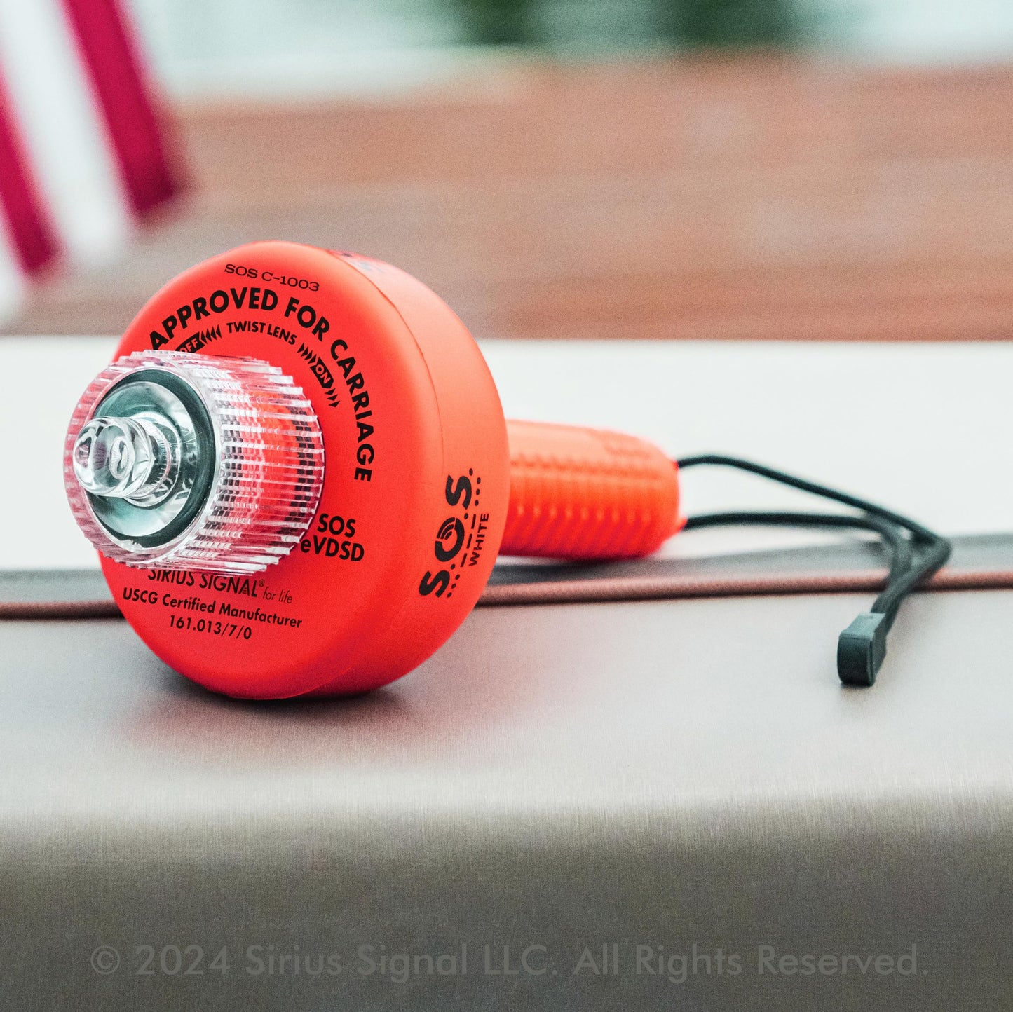 Sirius Signal C-1003 SOS LED Distress Signal - Electronic Flare Replacement, USCG Approved, Includes Daytime Flag & Whistle