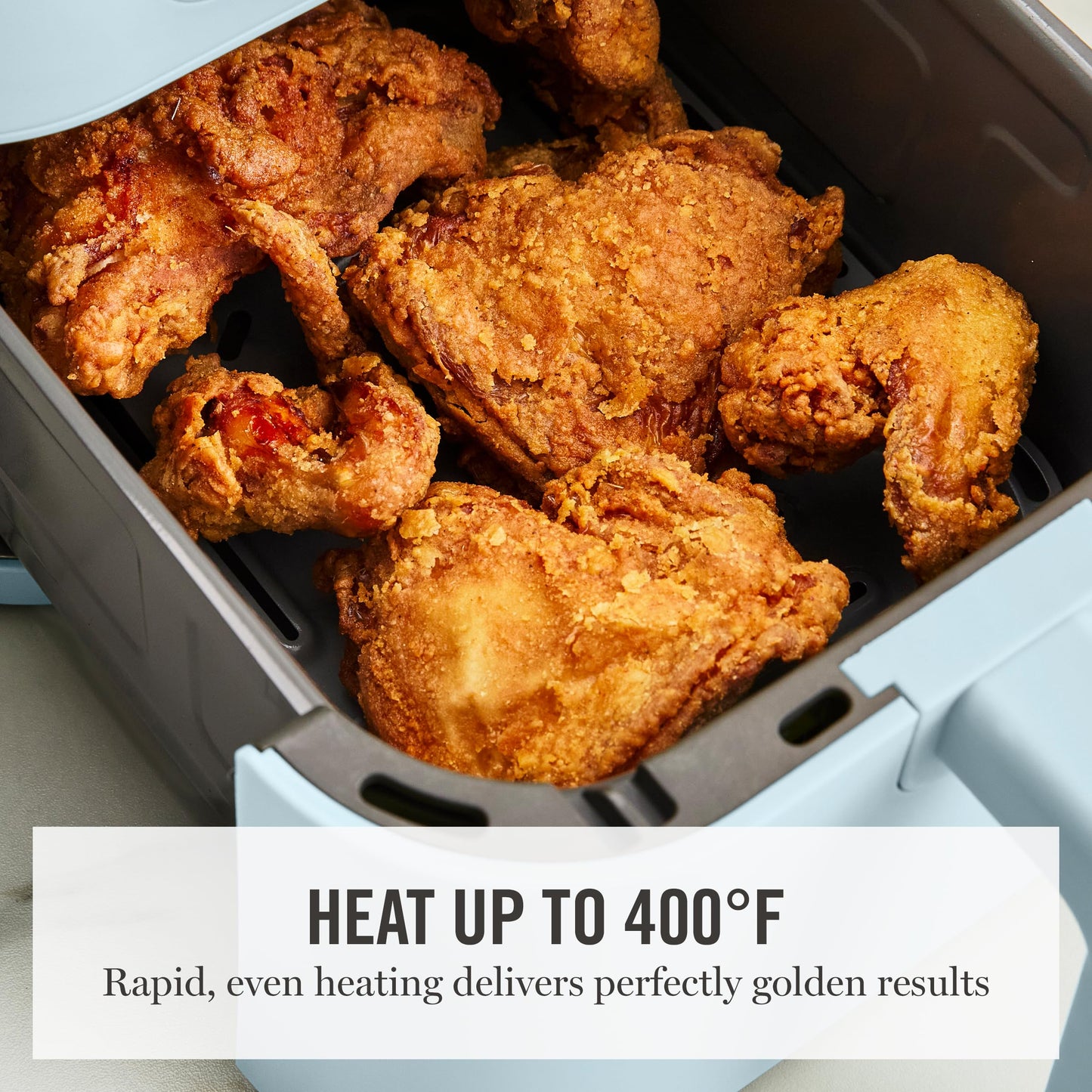 Martha Stewart 6QT Air Fryer, 6-in-1, Bake, Broil, Roast, Air Fry, Dehydrate, Reheat, Ceramic Non-Stick Basket, Crispy Results Fast, 400°F Max Temp, Shake Reminder, Auto Shut-Off, Honeydew Green