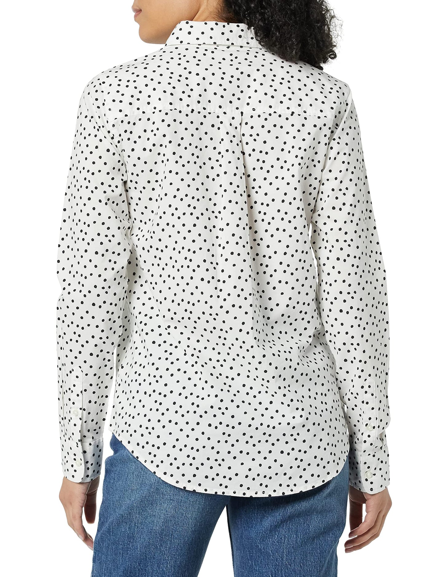 Amazon Essentials Women's Regular-Fit Long-Sleeve Button-Down Poplin Shirt, Business Casual, Office Work